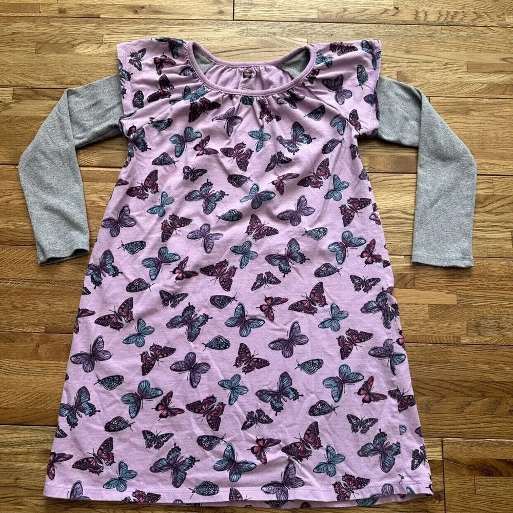 Tea Collection Purple Butterfly‎ Dress Size 7